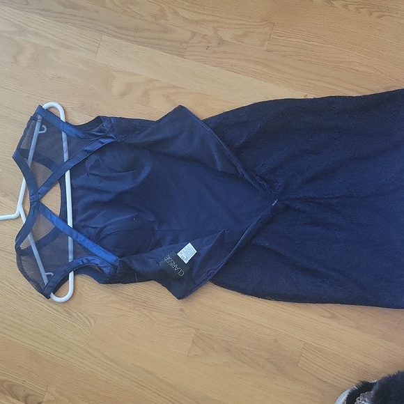 DARK BLUE LACE A-LINE DRESS - Picture 8 of 9